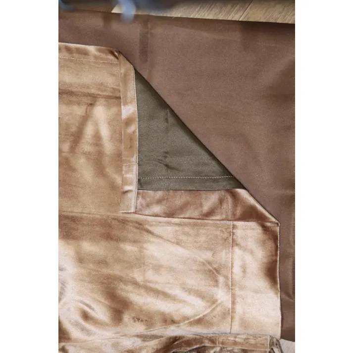 ハズコウ HA 遮光ドレープカーテン ベロア調 巾100×178cm 2枚入 ブラウン DC-002BR03 HADC-002BR03 【別送品】