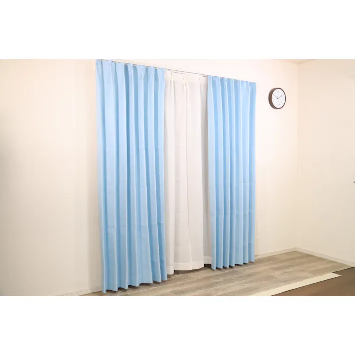 ハズコウ HA 1遮光・断熱保温・遮音厚地カーテン 巾100×丈178cm 2枚入 ブルー DC-003BL03 HADC-003BL03 【別送品】