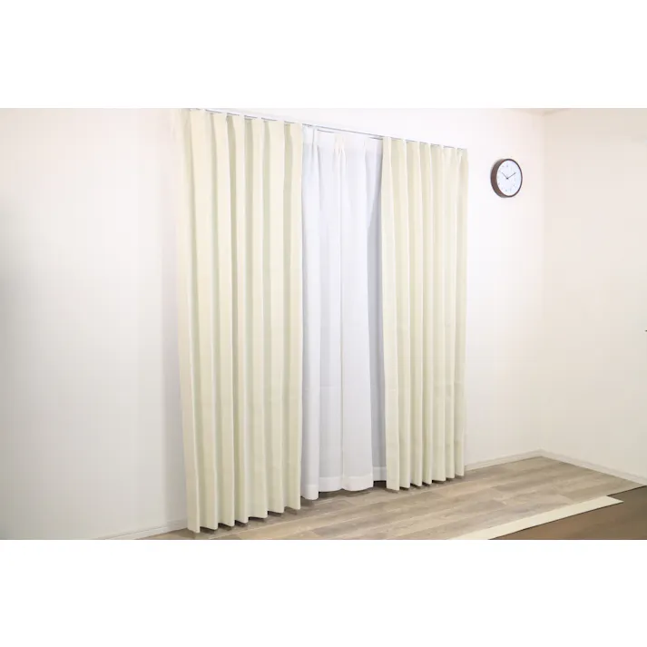 ハズコウ HA 1遮光・断熱保温・遮音厚地カーテン 巾100×丈200cm 2枚入 アイボリー DC-003IV04 HADC-003IV04 【別送品】