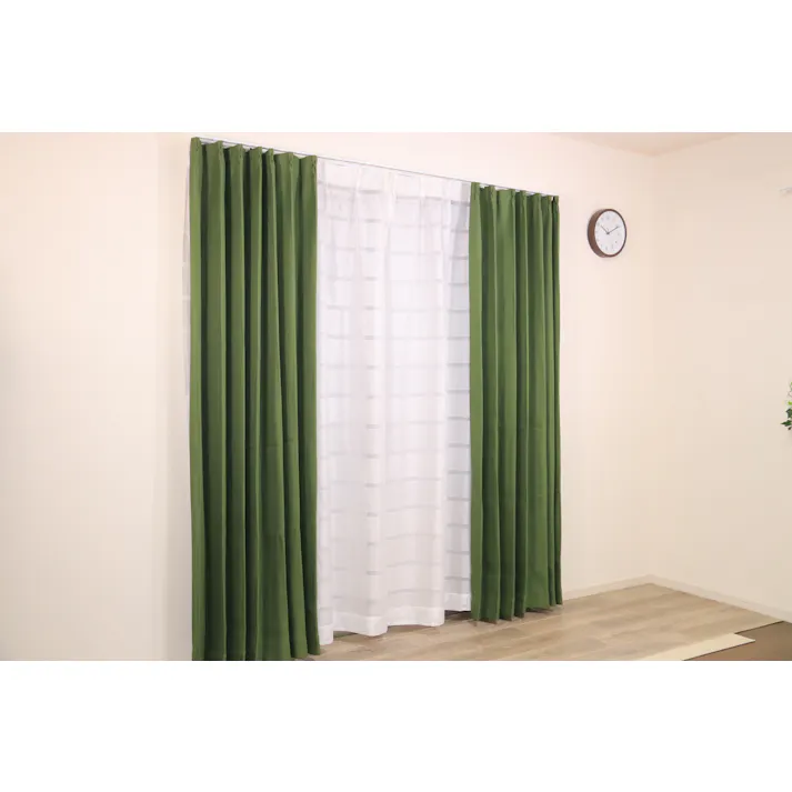 ハズコウ HA ラメ糸入 ボーダーレースカーテン 巾100×丈108cm 2枚入 LC-00101 HALC-00101 【別送品】