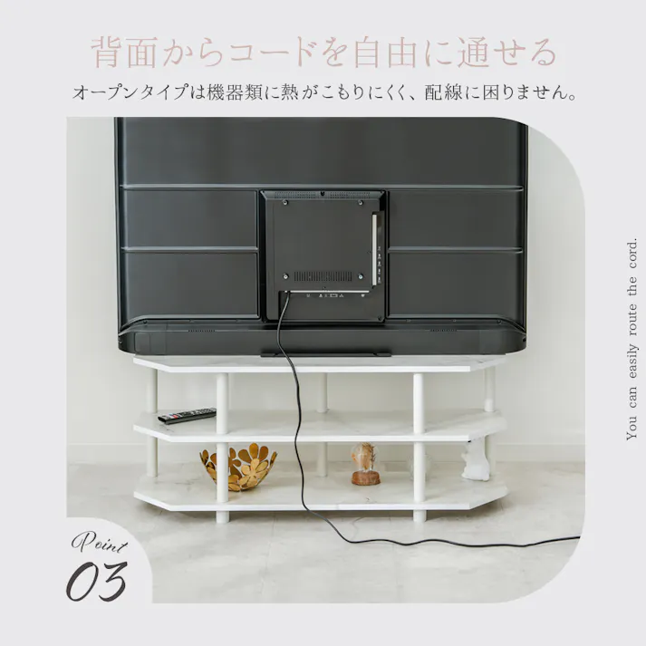 武田コーポレーション コーナーテレビ台大理石柄WH ホワイト 100×29×40.9 Y2-CTVD40WH 組立家具 テレビ台 4545244634193【別送品】