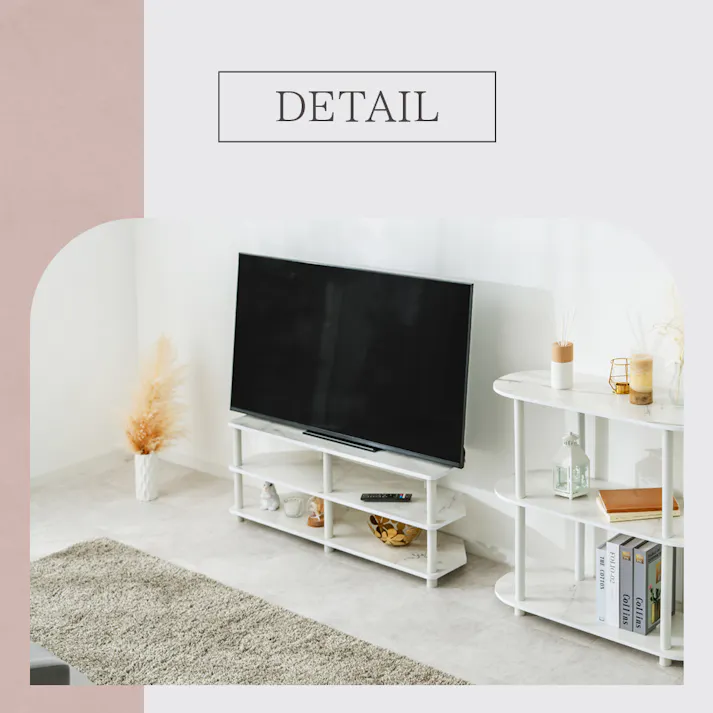 武田コーポレーション コーナーテレビ台大理石柄WH ホワイト 100×29×40.9 Y2-CTVD40WH 組立家具 テレビ台 4545244634193【別送品】