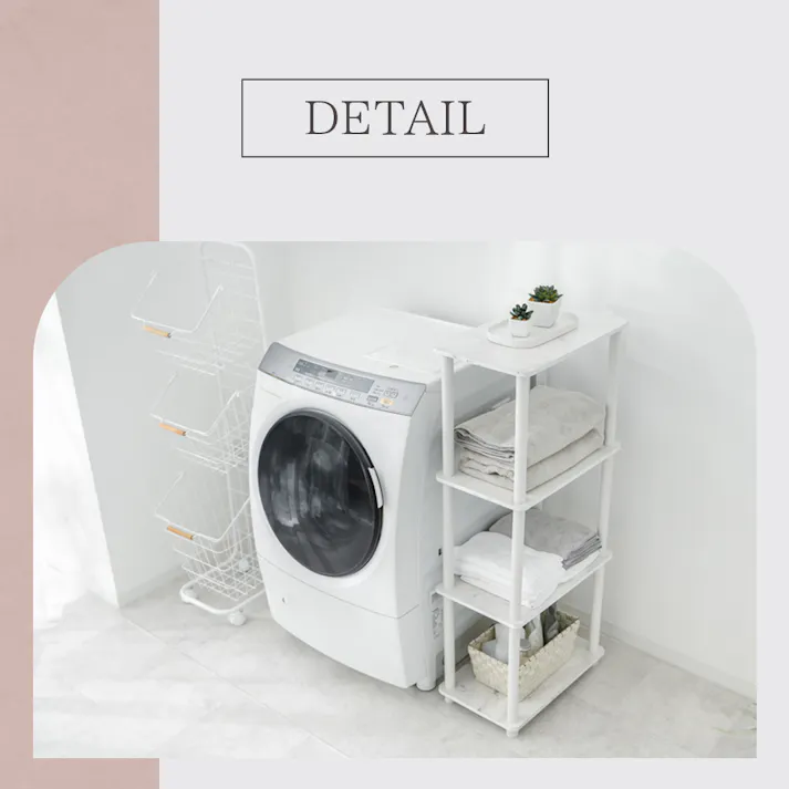 武田コーポレーション システムラック4段大理石柄WH ホワイト 48×29×110.8 Y2-SR4D110WH 組立家具 ラック 4545244634209【別送品】