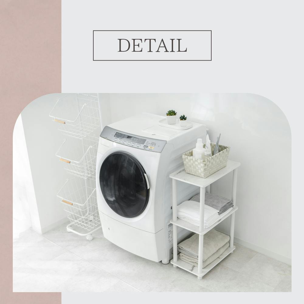 武田コーポレーション システムラック3段大理石柄WH ホワイト 48×29