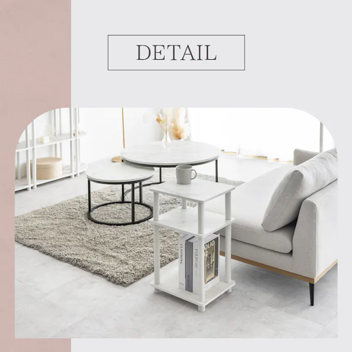 武田コーポレーション サイドテーブル大理石柄WH ホワイト 34×29×57.8 Y2-STD57WH テーブル・デスク サイドテーブル 4545244634278【別送品】