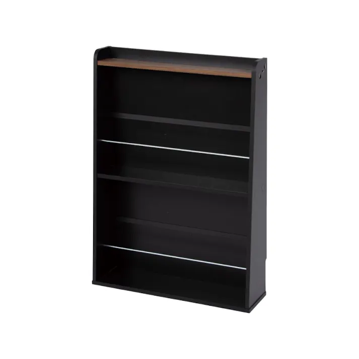 武田コーポレーション ヴィンテージ調マガジンラックBK ブラック 51.5×16×72 H3-MRS51BK 組立家具 ラック 4545244644482【別送品】