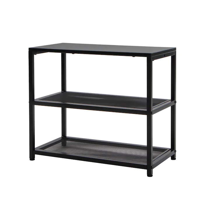 武田コーポレーション シューズ収納付き玄関ベンチ ブラック 50×26×45 K3-SGB50BK 組立家具 カラーボックス 4545244664626【別送品】