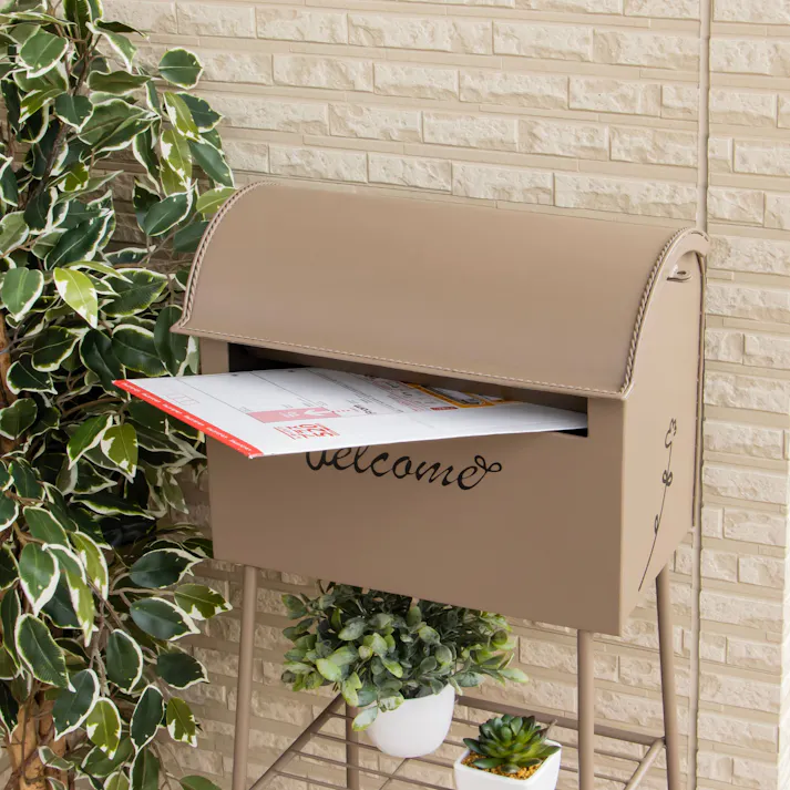 武田コーポレーション メールBOX MB10 ブラウン 43.5×35×106 GP24-MB10 エクステリア ポスト 4545244667603【別送品】