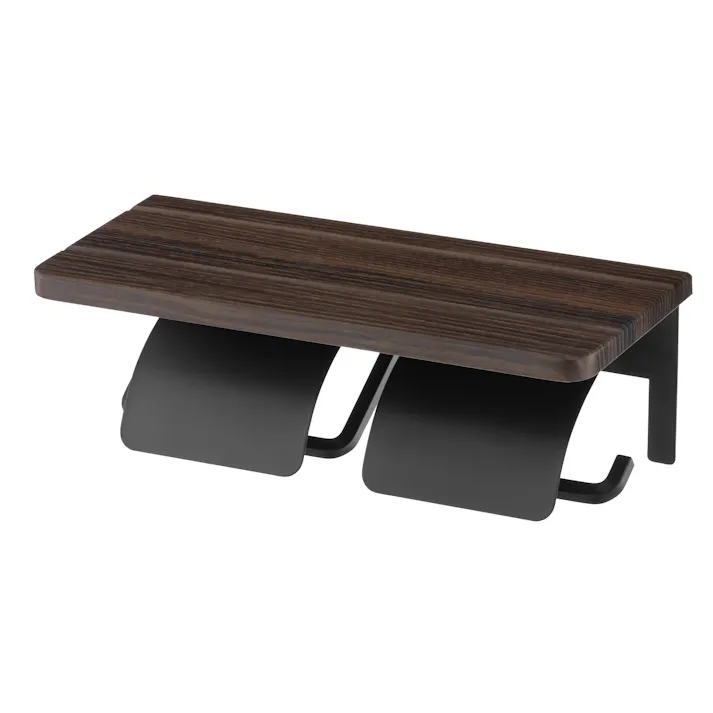 武田コーポレーション トイレットホルダー ダブル ブラウン 30×13×10 木目調 小物置き LN-H-TH30VBR 4545244672836【別送品】