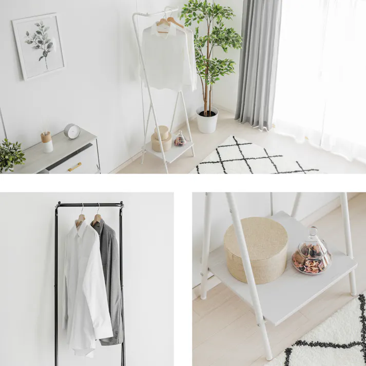 武田コーポレーション ヴィンテージ調ハンガーラック スリム ブラウン 46×40×167cm ハンガーラック T4-VHR45VBR 4545244669843【別送品】