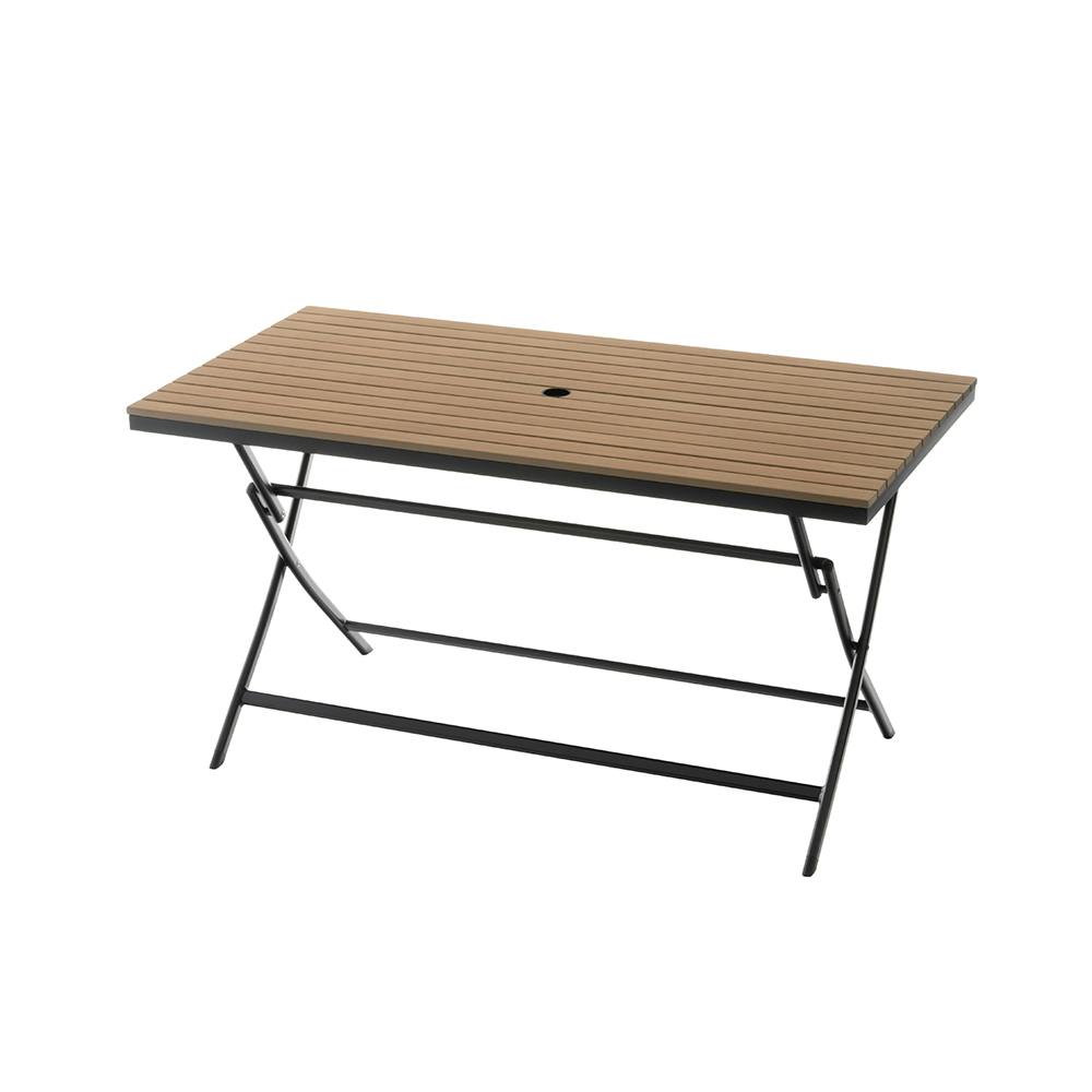 武田コーポレーション ウッド調アルミフォールディングテーブル 長方形 ナチュラル 140×70×72cm LN-G-UFT140 4545244276966 ガーデンテーブル・カフェテーブル 武田コーポレーション ウッド調アルミフォールディングテーブル 長方形 ナチュラル 140×70×72cm LN-G-UFT140 4545244276966 ガーデンテーブル・カフェテーブル