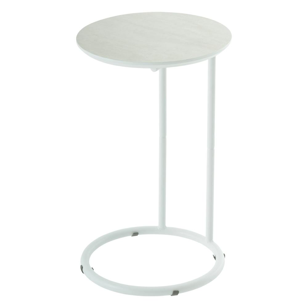 武田コーポレーション 大理石風サイドテーブル ラウンドWH ホワイト リビング 寝室 小物置き 30×30×50cm T1-STRWH 454524468158 ローテーブル・センターテーブル