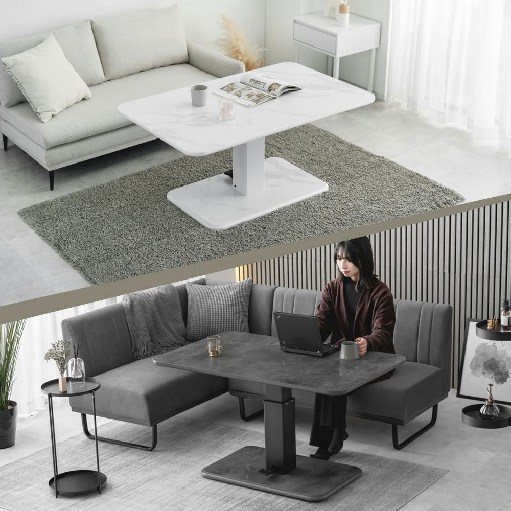 武田コーポレーション 昇降式センターテーブル ブラック 在宅 オフィス