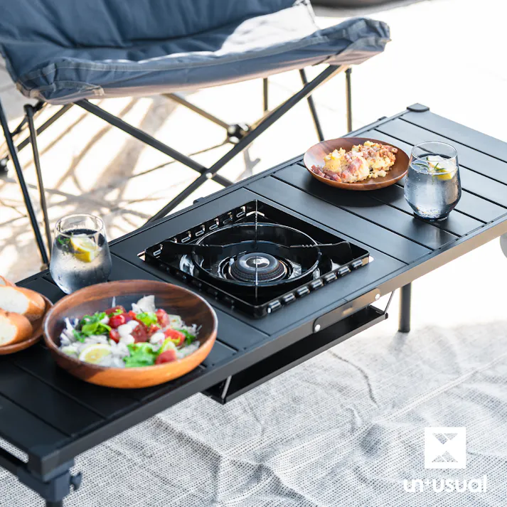 コンロが置けるマルチテーブル専用板【※天板のみ】 ブラック 30×36×1.1cm バーベキュー レジャー キャンプ UN3-CT120BK-B【別送品】