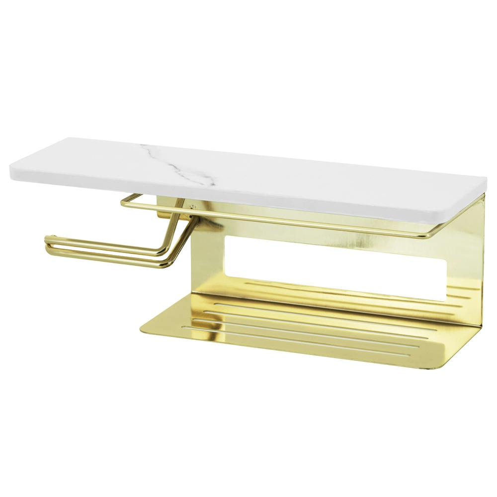 エレガントトイレットホルダータオルハンガー付き ブラック 42×15×14cm サニタリー 収納 省スペース LN-H-ETH45WH その他トイレ小物