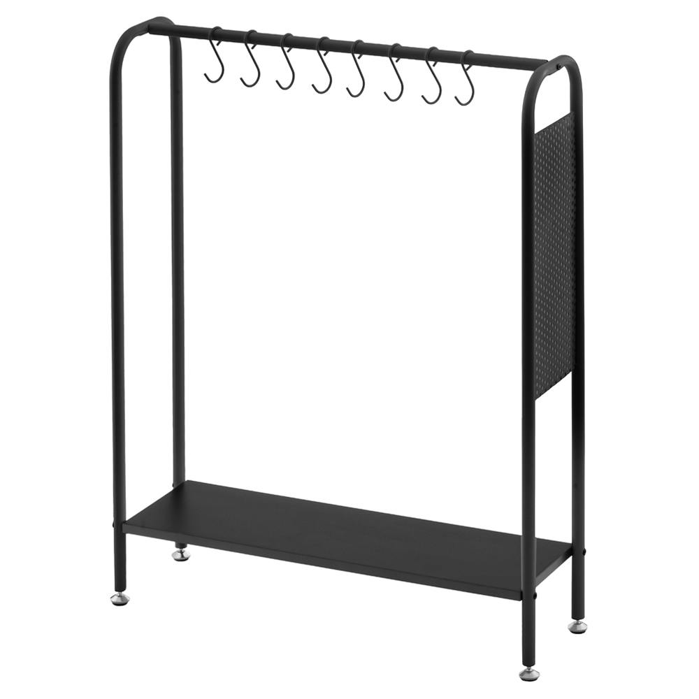 エントランスマルチラック BK ブラック 70×21×90cm スリム モノトーン 玄関 K3-ER7090BK【別送品】