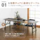 お座敷テーブル ブラック 180×45×56cm シンプル 会議テーブル 和室 T5-OZT45BK【別送品】