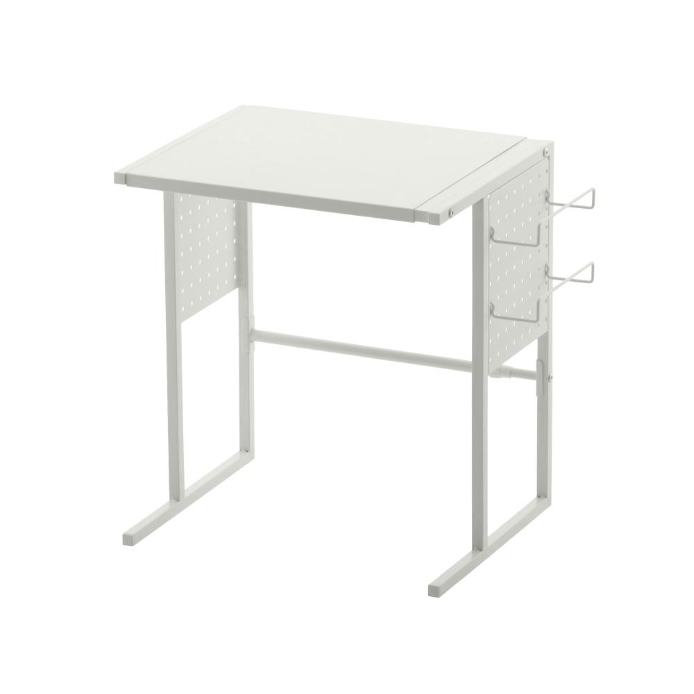 伸縮可能なレンジ上ラック ホワイト 52.5×36×50cm 電子レンジ ラップホルダー アジャスタブル K3-SKRRWH【別送品】