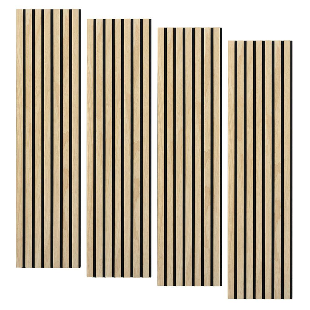 軽量吸音パネル1230NA 4枚入 ナチュラル 30×0.9×120cm 賃貸 簡単設置 木目調 LN-H5-KP1230NA【別送品】