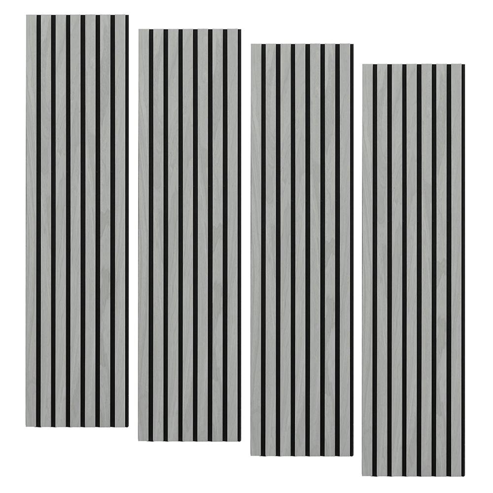 軽量吸音パネル1230LGY 4枚入 ライトグレー 30×0.9×120cm 賃貸 簡単設置 木目調 LN-H5-KP1230LGY【別送品】