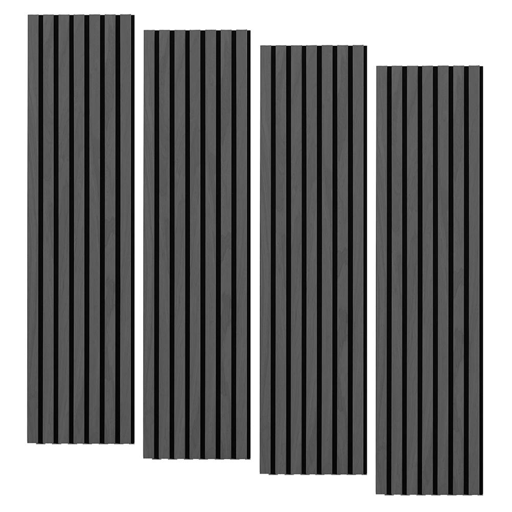 軽量吸音パネル1230DGY 4枚入 ダークグレー 30×0.9×120cm 賃貸 簡単設置 木目調 LN-H5-KP1230DGY【別送品】