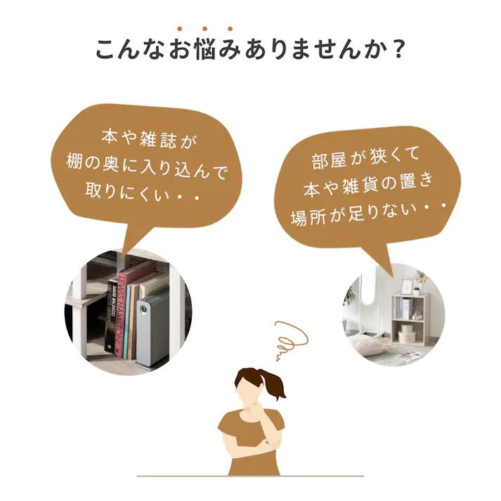 本屋さんみたいな回転本棚3段 ホワイト 39.5×39.5×97 絵本 漫画 レトロ LN-K6-HON3【別送品】