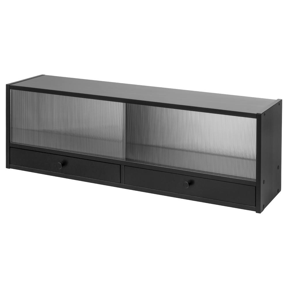 カウンター上ラック ワイド ブラック 90×22×29 キッチン周り 収納棚 カトラリー LN-H6-CR90BK【別送品】