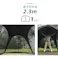 メッシュ付きワンタッチタープ ダークグレー 315×315×230 un+usual ブラックコーティング UVカット UN6-WT300DGY【別送品】