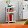 サイドテーブルWH ホワイト 34×29×57.8 ネオレトロ 組み合わせ オープン収納 LN-H6-ST57WH【別送品】