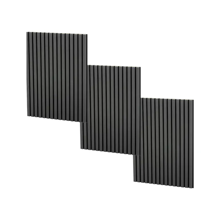木目調吸音パネル8060DGY 3枚入 ダークグレー 60×2×80 壁面 アレンジ 音漏れ LN-H-UP8060DGY 4545244683863【別送品】