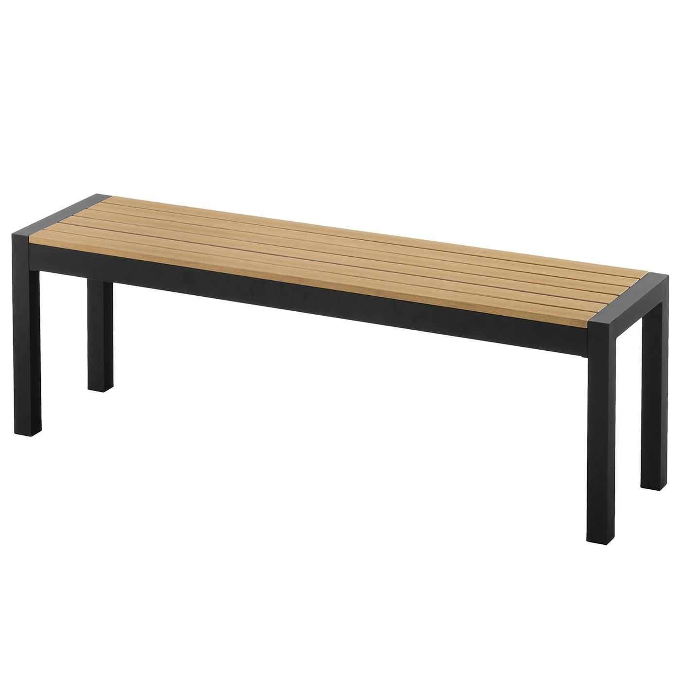 ウッド調アルミベンチ ナチュラル 125×33×42cm ガーデン お庭 テラス LN-G-UB125【別送品】