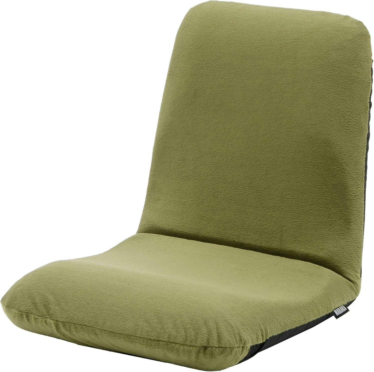 和楽チェア 座椅子 Mサイズ リクライニング テクノグリーン 日本製 A454a-588GRN【別送品】