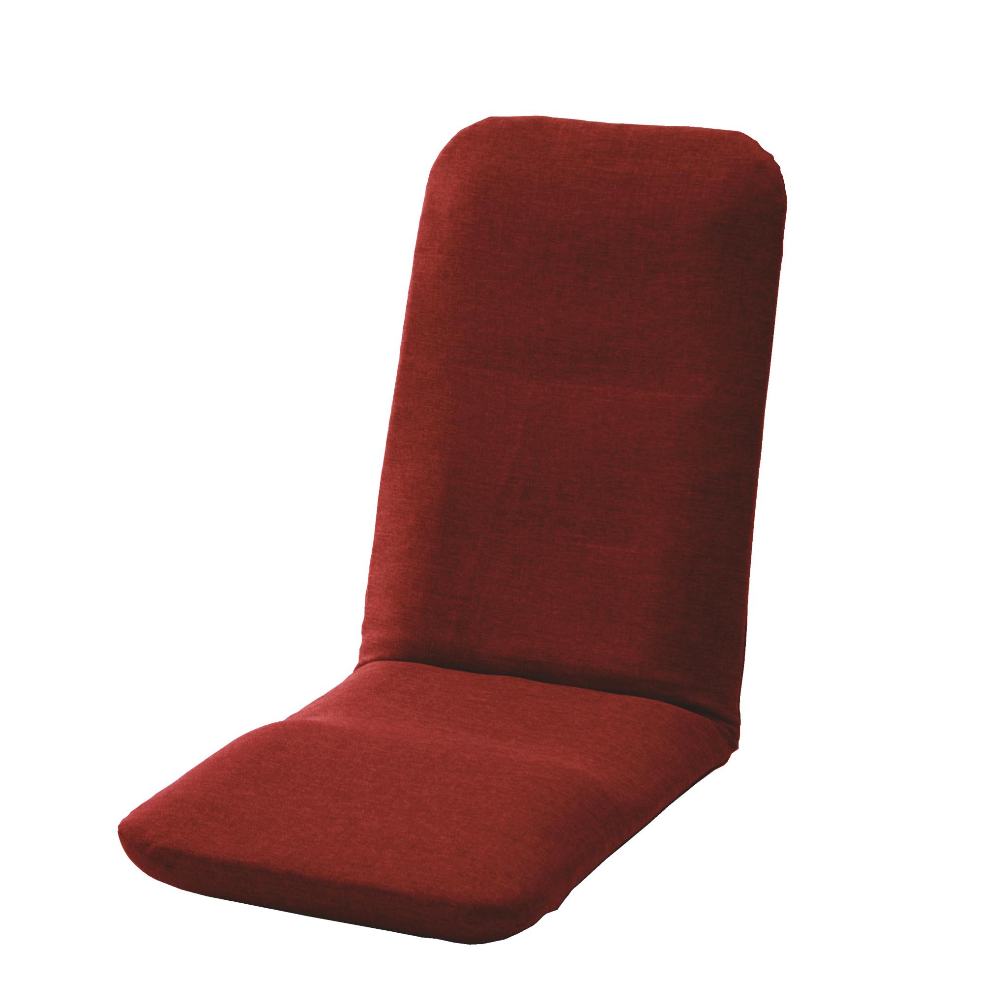 堕落チェア 座椅子 リクライニング タスクレッド カバーが洗える 日本製 A562a-586RED【別送品】