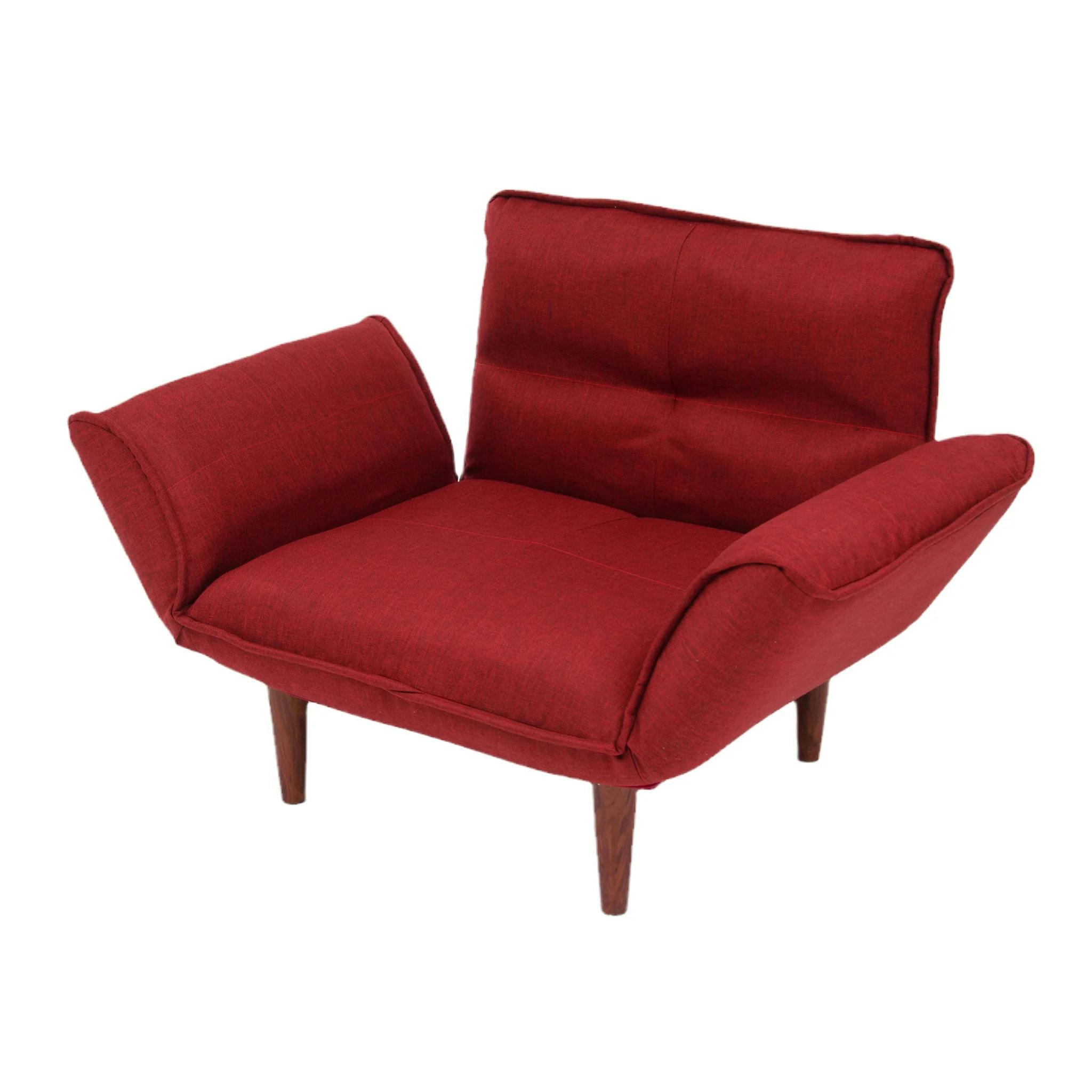 和楽の極 カウチソファー 1人掛け リクライニング タスクレッド ポケットコイル 日本製 A282p-586RED【別送品】