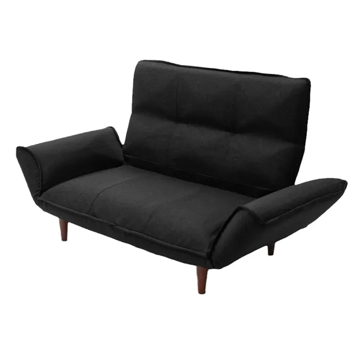 カウチソファー 2人掛け ハイバック ダリアンブラック ポケットコイル 日本製 A316p-564BK【別送品】