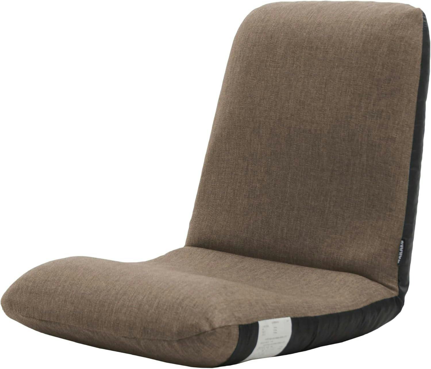 和楽チェア 座椅子 Mサイズ リクライニング タスクブラウン 日本製 A454a-582BR【別送品】