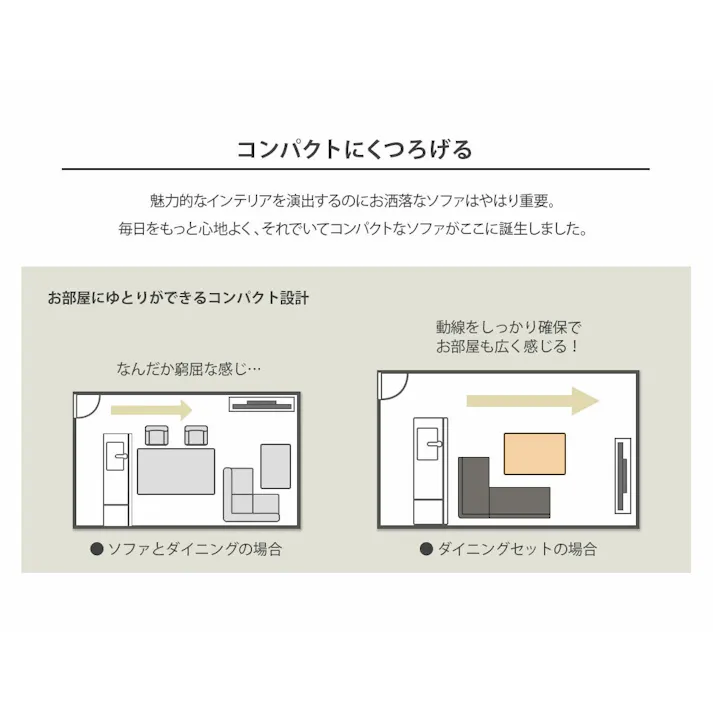ソファー 2人掛け ダイニングソファー 右コーナー用 組合せ自在 デニム調インディゴブルー ポケットコイル 日本製 A1056p-RC-612【別送品】