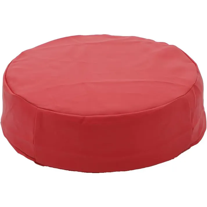 SWEETS クッション 丸型 幅48cm 合成皮革 PVCレッド カバーリング 日本製 A367t-596RED【別送品】