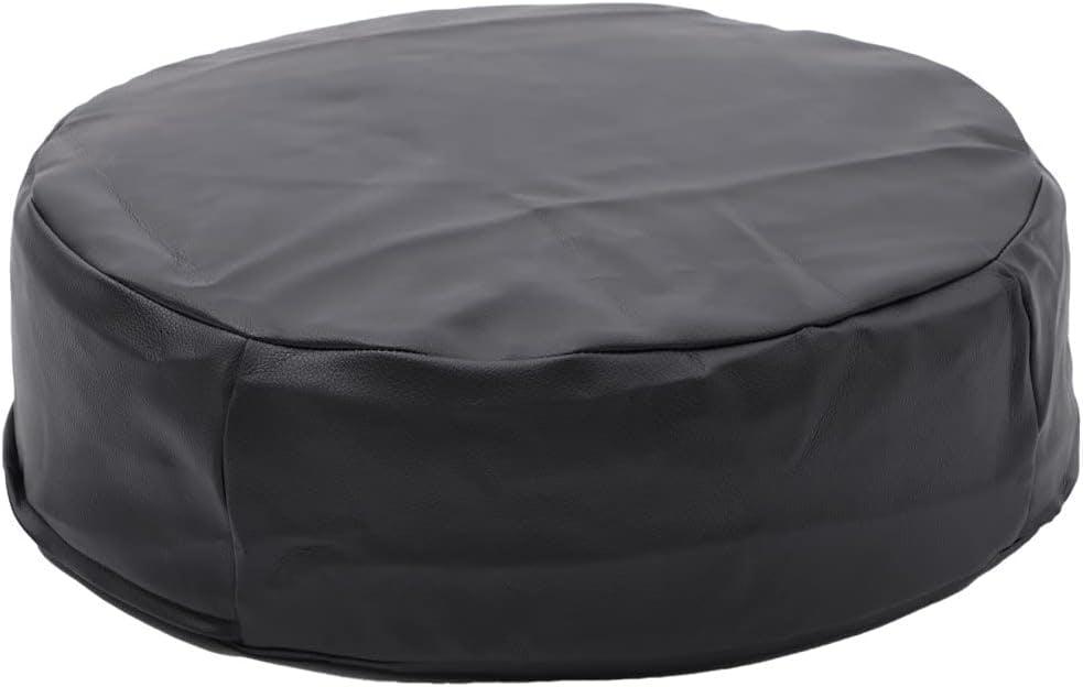 SWEETS クッション 丸型 幅48cm 合成皮革 PVCブラック カバーリング 日本製 A367t-597BK【別送品】