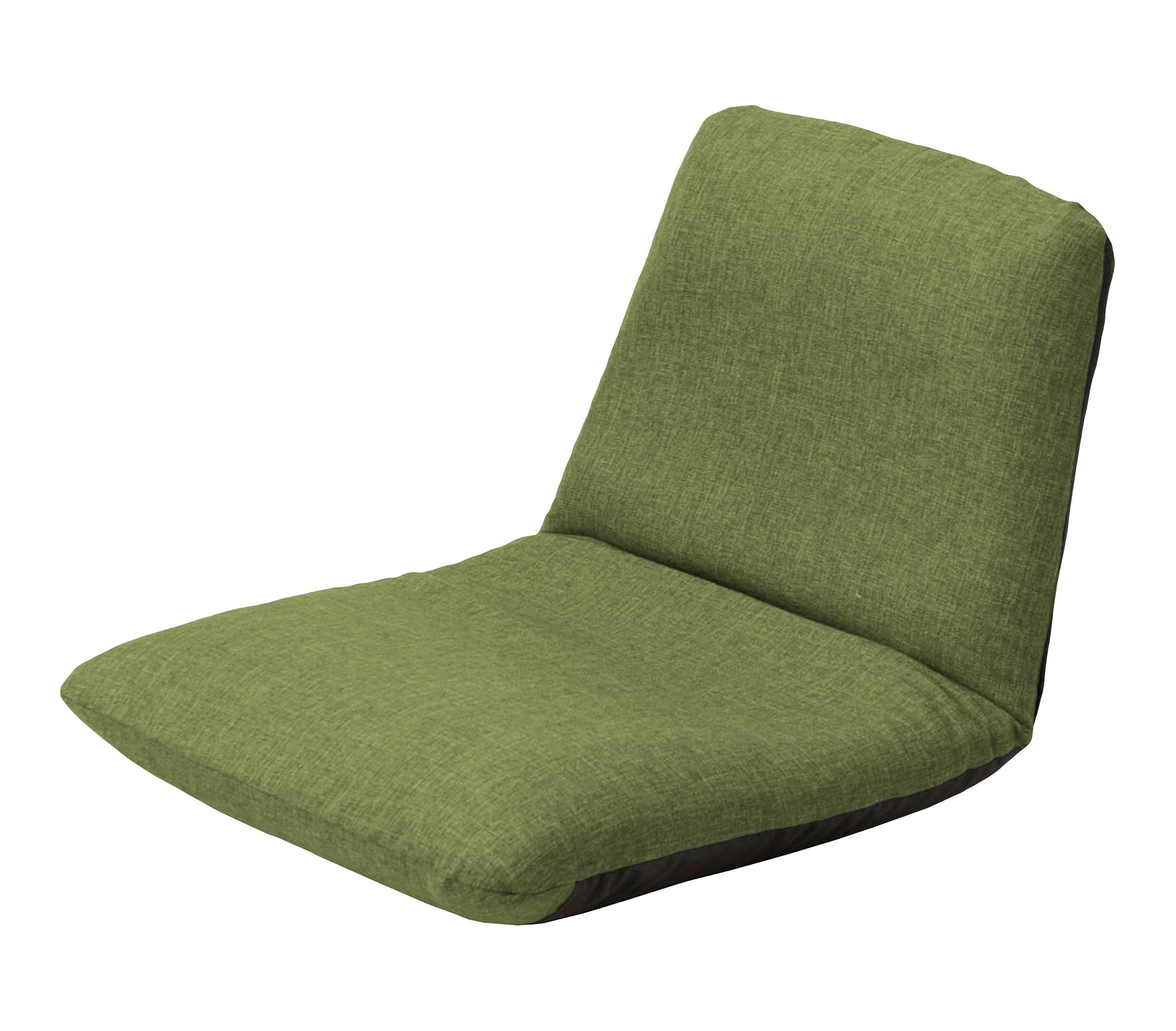 和楽チェア 座椅子 Sサイズ リクライニング タスクグリーン 日本製 A455a-583GRN【別送品】