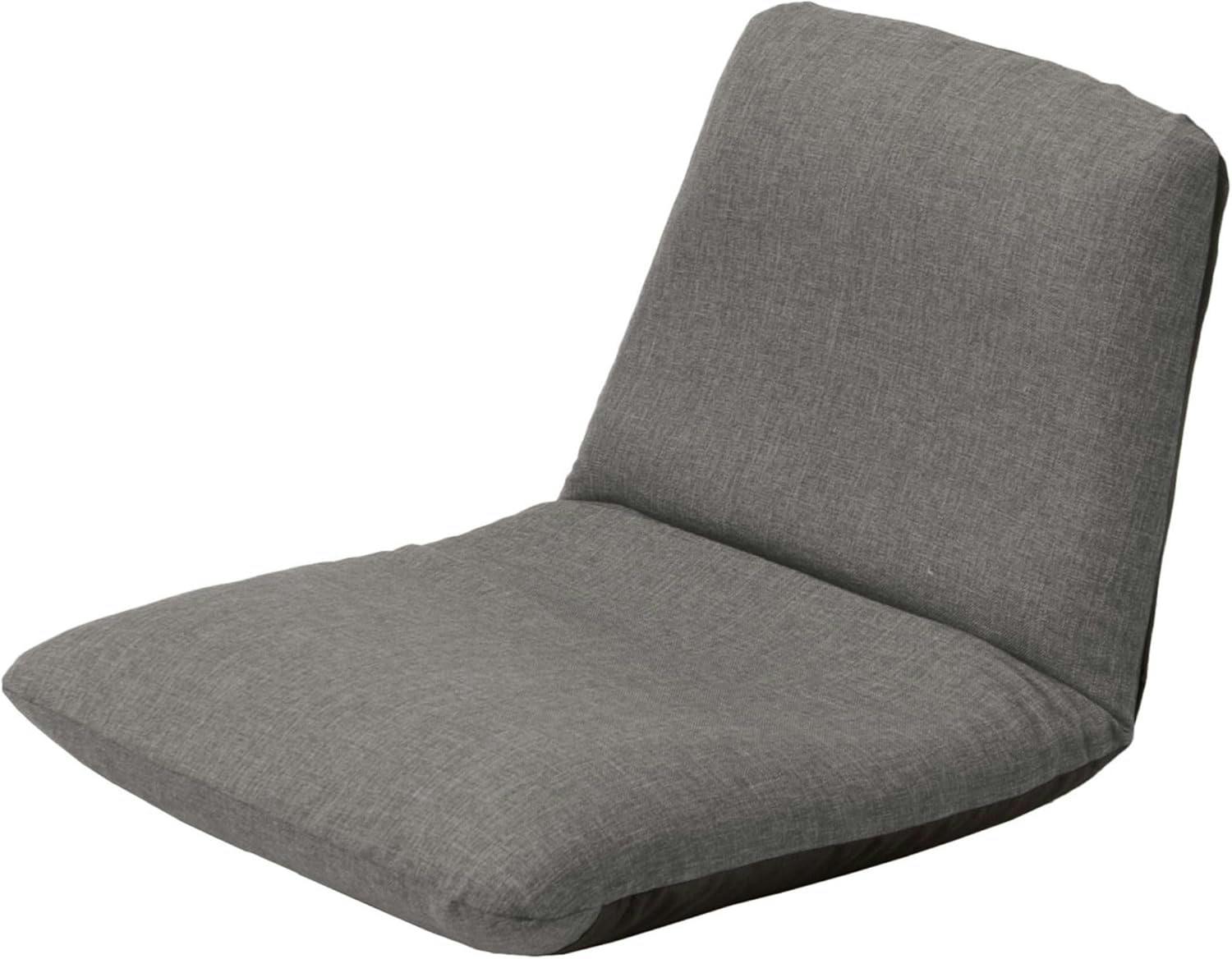和楽チェア 座椅子 Sサイズ リクライニング デニム調アッシュグレー 日本製 A455a-606GRY【別送品】