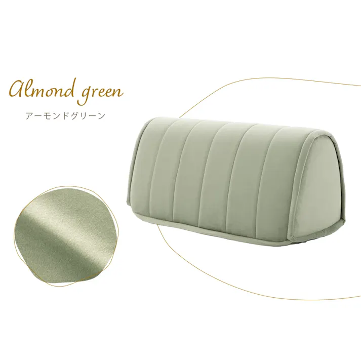 背もたれクッション 単品 ベロア生地 グレージュ 日本製 A1148a-719BE【別送品】