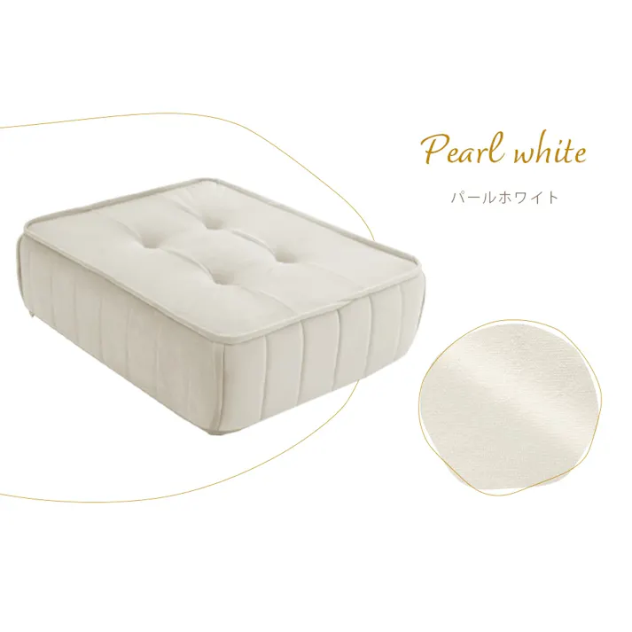 フロアクッション 単品 ベロア生地 ライトグレー 日本製 A1149a-722GRY【別送品】