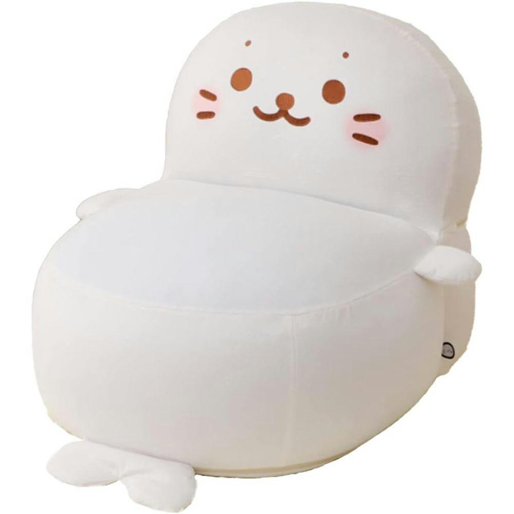 しろたん ビーズソファー しろたん 1人掛け ビーズクッション カバーが洗える 日本製 A1394a【別送品】