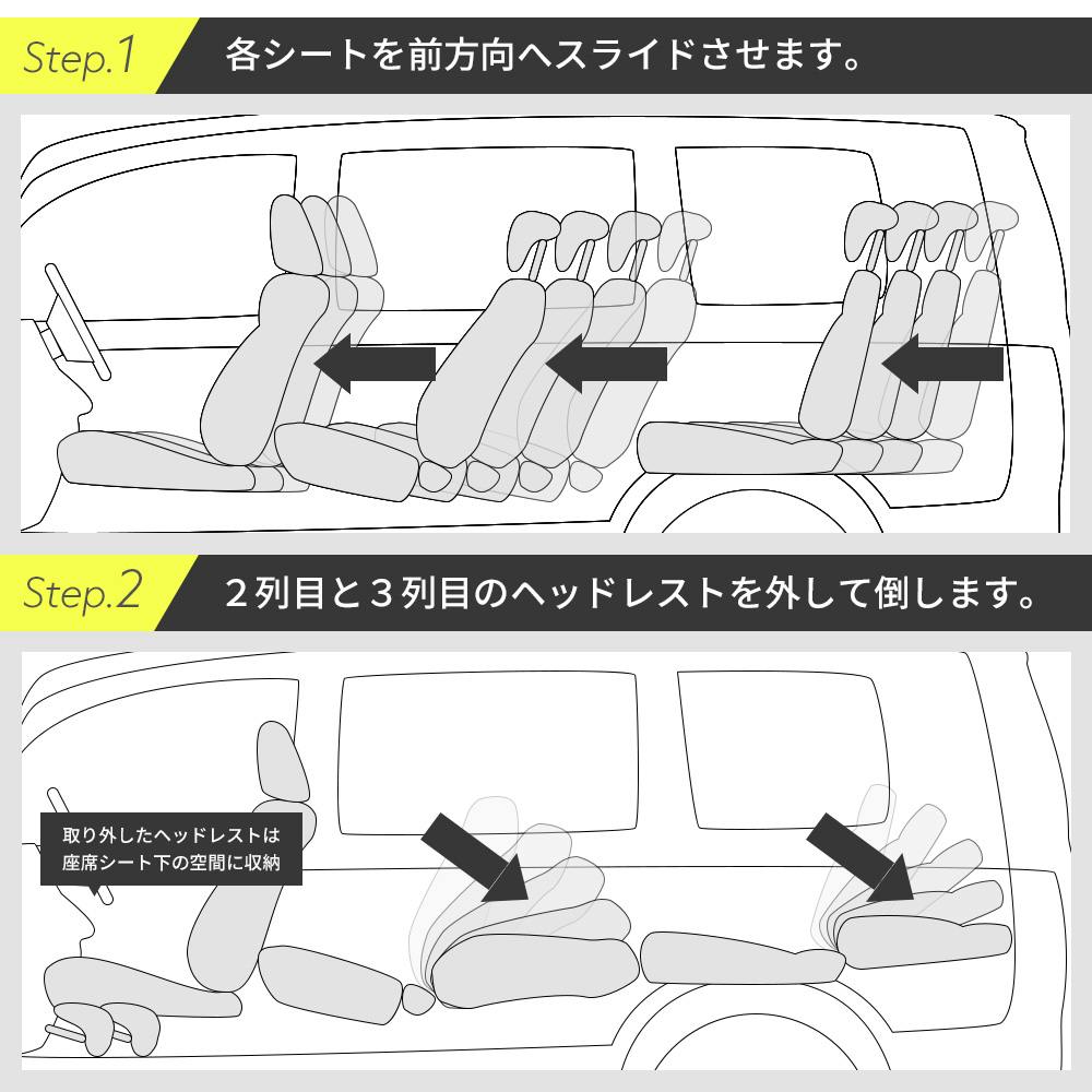 車中泊マットレス デリカD5専用 7人乗り用 全席用 日本製 A1600a-7-602