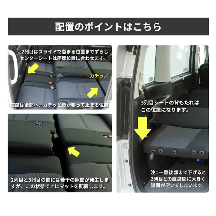 車中泊フラットマット 日産 セレナ専用 C27 8人乗り用 全席用 日本製 A1606a-602BK【別送品】