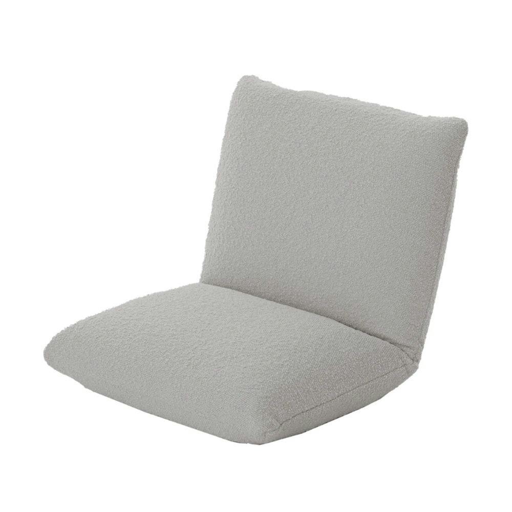座椅子 リクライニング ブークレ生地 グレー 日本製 A1268a-757GRY【別送品】