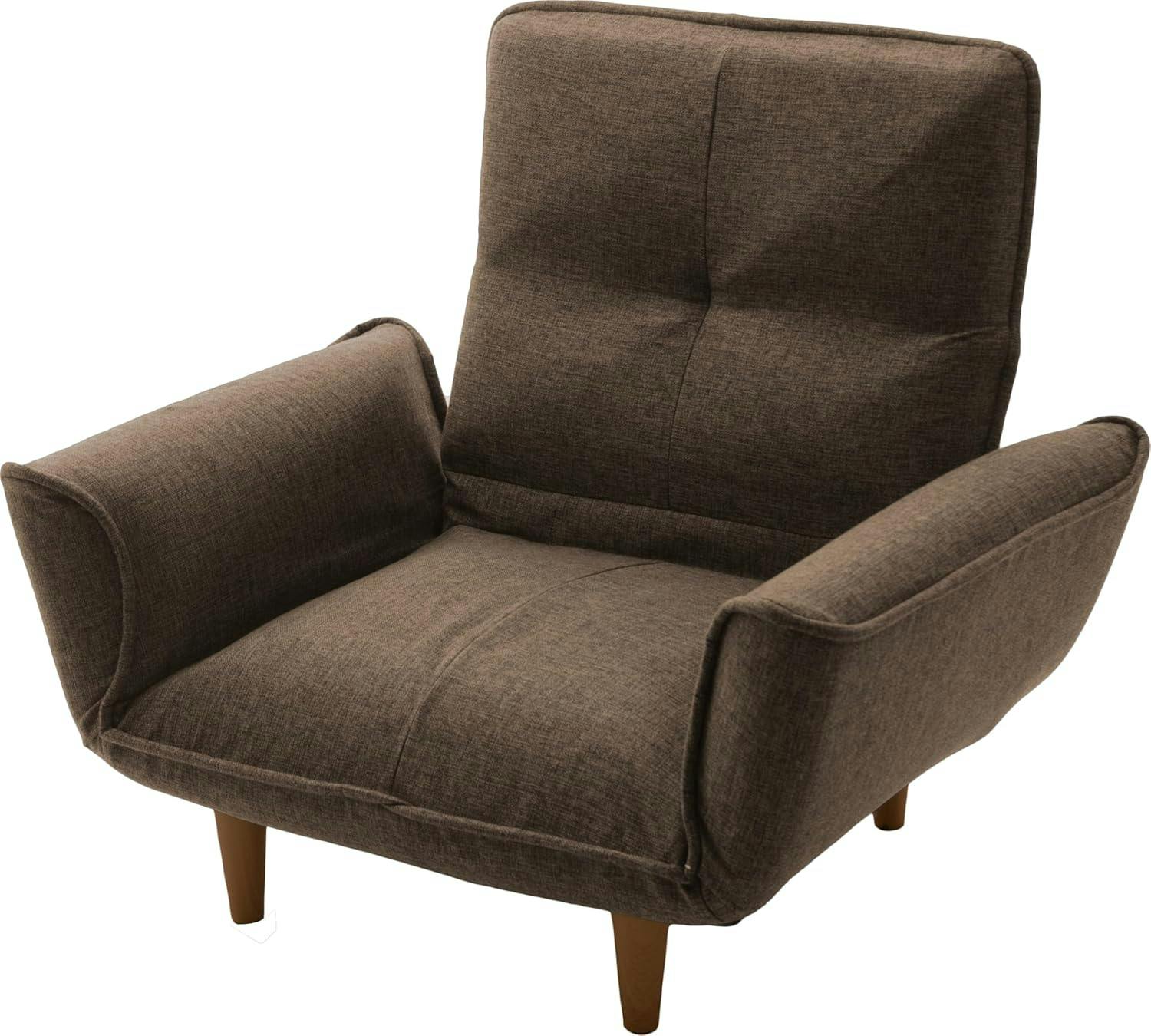 和楽の極 カウチソファー 1人掛け ハイバック カシコンブラウン ポケットコイル 日本製 A753p-a-541BR【別送品】