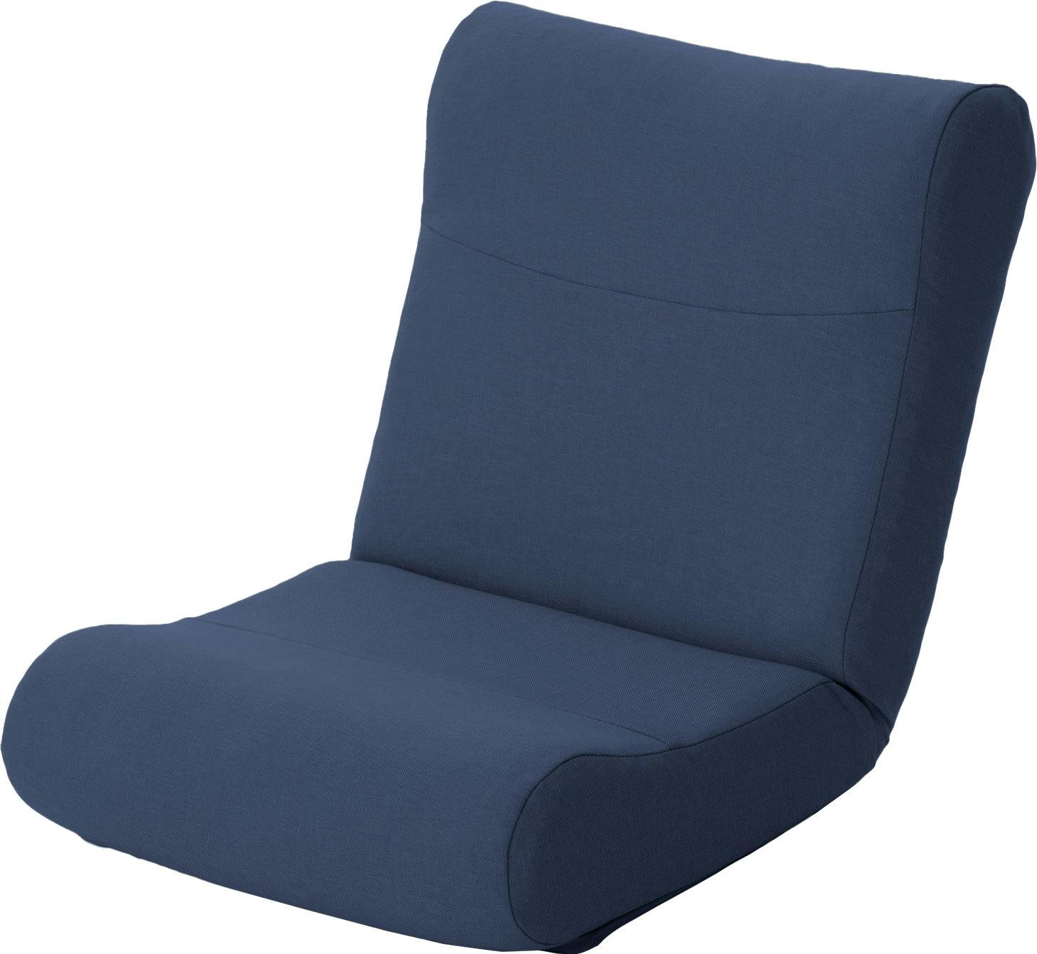 座椅子 リクライニング コンパクト ユニーク シンプル インディゴブルー 日本製 A1650a-626DBL【別送品】