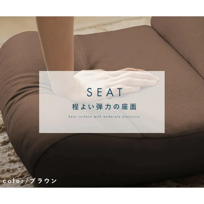 座椅子 リクライニング コンパクト ユニーク シンプル ブラウン 日本製 A1650a-640BR【別送品】